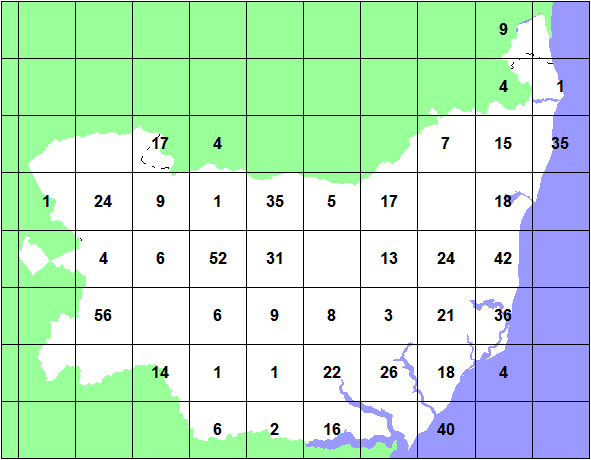 New Species Per Ten Km in 2006